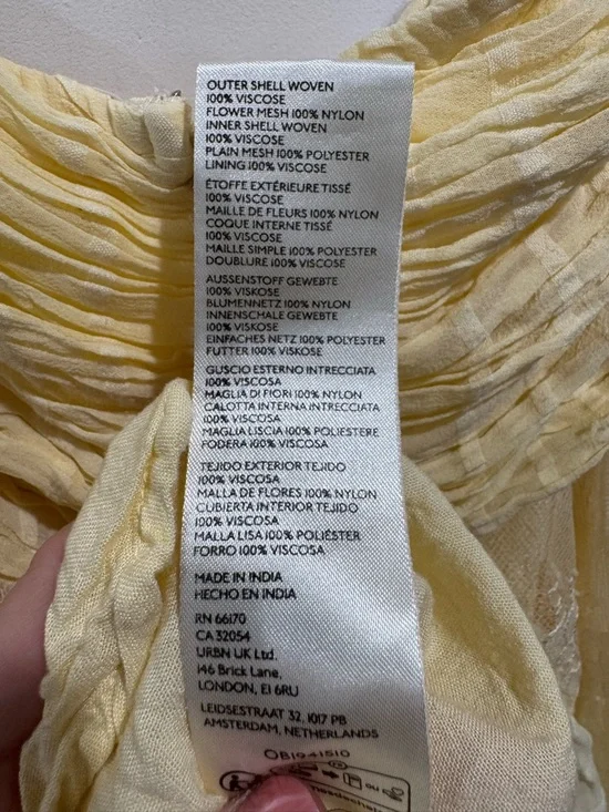 Free People Sheer Bliss Strapless Butter Yellow Lace Ruffle Maxi Dress - Picture 12 of 12